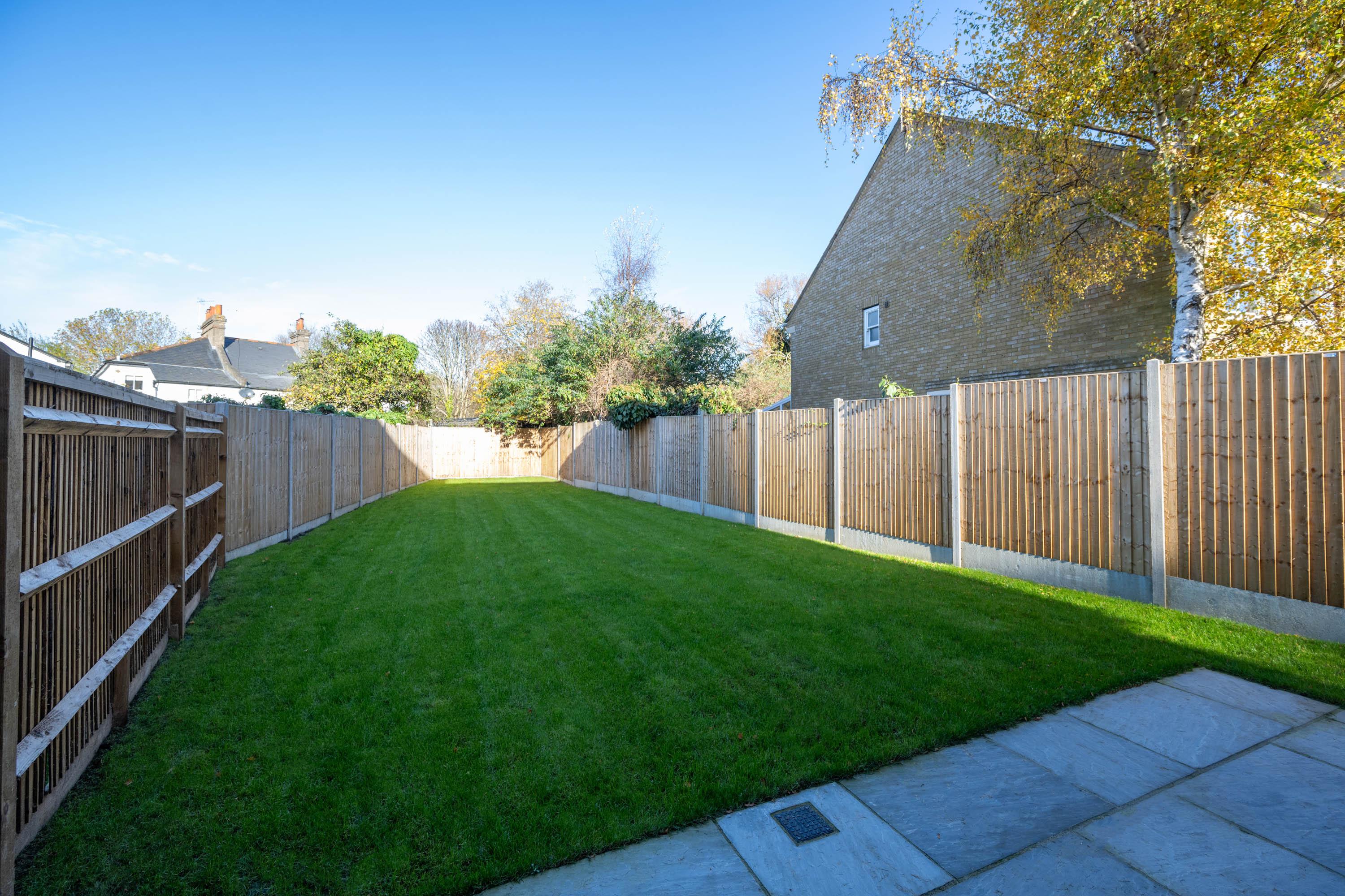 Rear garden of plot 33 at Moorfield Mews, Staines-upon-Thames